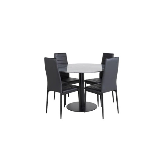 Venture Home Spisegruppe Venture Home Estelle med 4 Sly Stoler Kunstlær GR20494