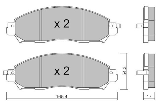 Bremseklosser AISIN BPNI-1020