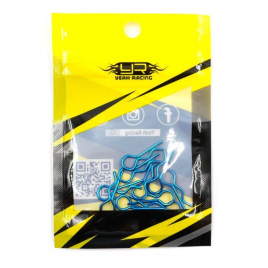 Yeah Racing YA 0594LB RC BODY CLIP FOR 1/8 1/10 1/12 10PCS LASER