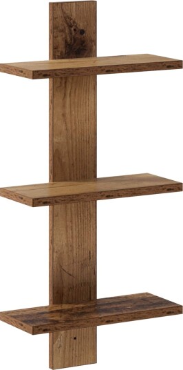 vidaXL Vegghylle Eiketre 30 x 13,5 x 64,5 cm Konstruert tre