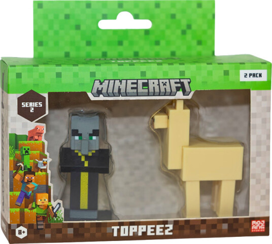 Minecraft Figur S2 Toppeez 2 stk 6 cm Evoker og Llama 145444