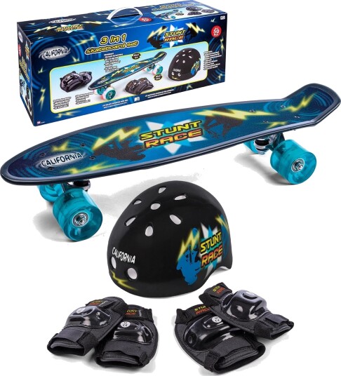 California - Skateboard with safety equipment  24300 