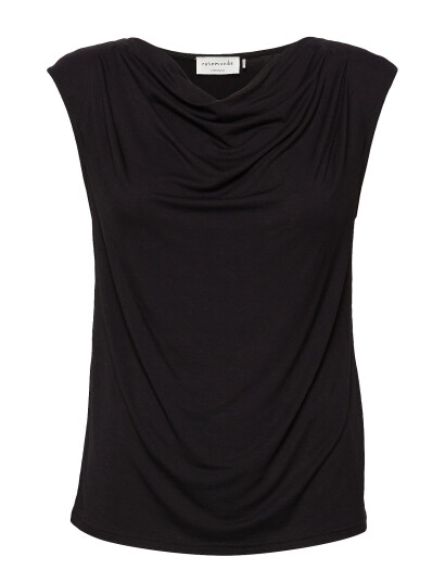 Rosemunde Rwbiarritz Ss Waterfall T-Shirt - Black - XL