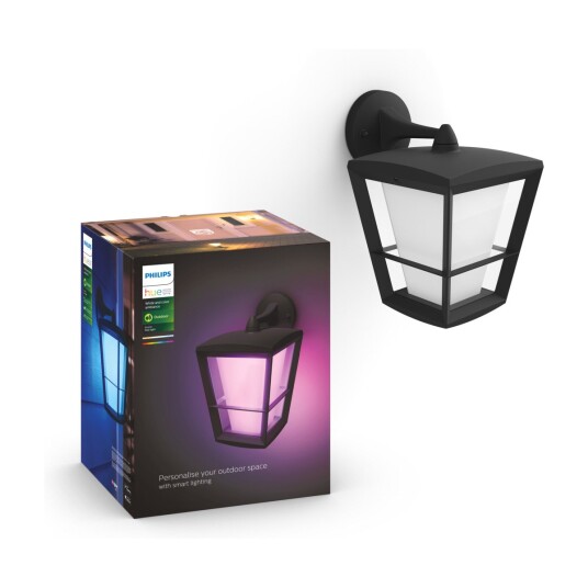 Philips Hue WCA Econic Vegglampe Ned Sort - 60153 Philips Hue WCA Econic Vegglampe Ned Sort - 60153