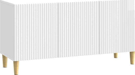 TV skap Høgglans hvit 99 x 34,5 x 50 cm Konstruert tre TV skap Høgglans hvit 99 x 34,5 x 50 cm Konstruert tre