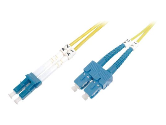 Digitus Koblingskabel SC/APC til LC/UPC 3 m OS1 Halogenfri Gult Digitus Koblingskabel SC/APC til LC/UPC 3 m OS1 Halogenfri Gult