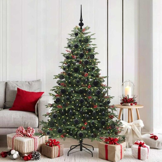  Kunstig juletre grønn 180 cm PVC og Metall og Plast