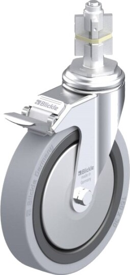 Blickle 750853 Lkra-Vpa 150G-11-Fi-Fa-E15 Styrehjul Med Brems Ø150 Mm Bæreevne (Maks.) 110 Kg 1 Stk