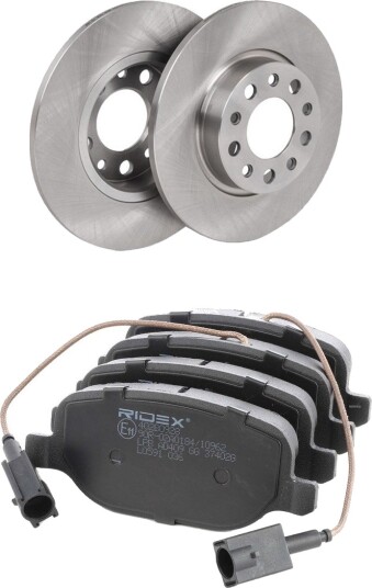Bremseskiver og -klosser RIDEX 3405B3345
