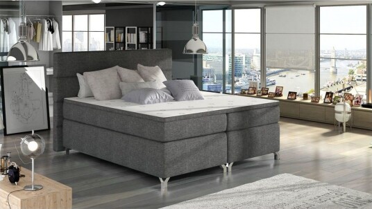 Boxspring Eltap Amadeo - Sawana 05, Mørk grå, 160x200 cm