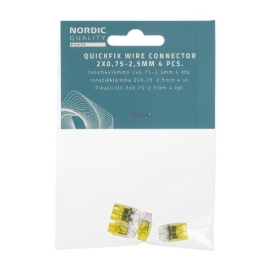 Nordic Quality Instikklemme 2x0.75 4 stk