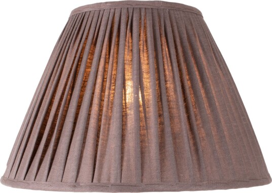 Ella lampeskjerm, brun, Ø 33 cm, lin – Watt & Veke - Design - Stoff / Tekstil