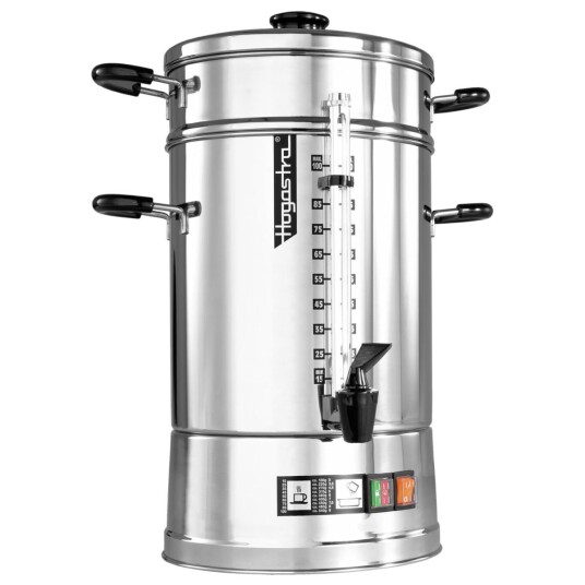 Hogastra Kaffebrygger CNS-100; 12.5l, 26x53 cm (ØxH); Sølvfarge/Svart