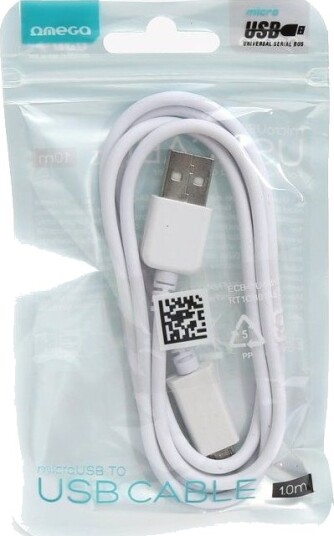 Omega Usb-Kabel Usb-A - 1 M Hvit (Oucwh)