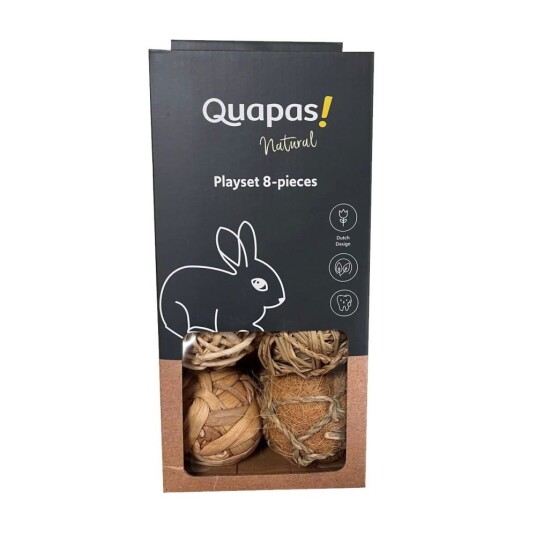 Quapas! Nibble Eske Med Gnagerleker 8 Stk Quapas! Nibble Eske Med Gnagerleker 8 Stk