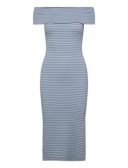 Lauren Ralph Lauren Cm 2X2 Rib Knt Dresses Blue L