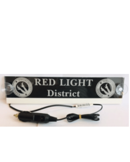 LED skilt 30x6 cm RGB i ulike modeller Modell: LED Sign 30x6cm RGB Red Light District