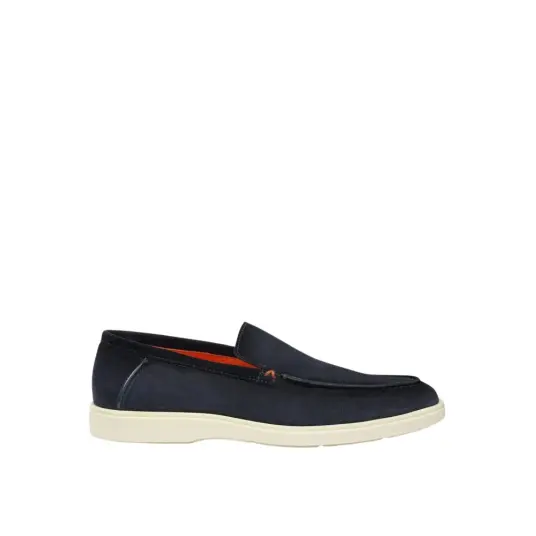 Santoni Detroit Loafers Navy Suede Santoni Detroit Loafers Navy Suede