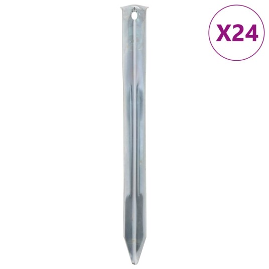  Teltplugger 24 stk 22 cm Ø20 mm galvanisert stål