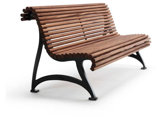 Byarums bruk Jujol sofa Svart/oljet mahogni 180 cm Svart