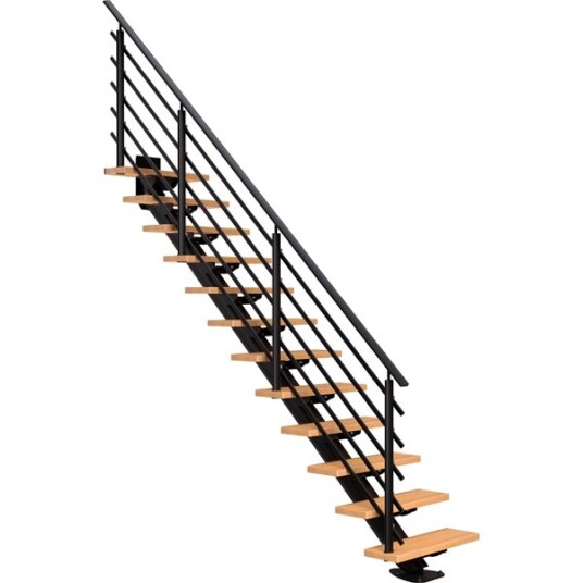 Dolle Sydney Rett Trapp svartpure oljet Bøk 85 11   Loddrett Høyde 222 270cm