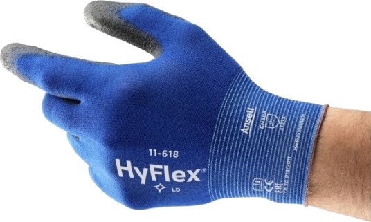 Ansell 11618R070 1P Hyflex Arbeids Hansker I Polyuretan Størrelse Hansker: 7 En 21420:2020 1 Par Ansell 11618R070 1P Hyflex Arbeids Hansker I Polyuretan Størrelse Hansker: 7 En 21420:2020 1 Par