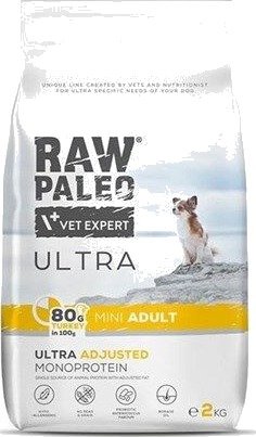 Vetexpert Adult Raw Paleo Ultra Mini Tørrfôr Til Hund Kalkun 2 kg