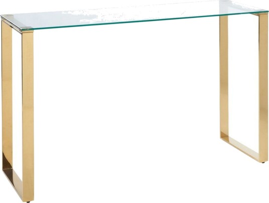 Konsollbord Tilon Transparent, gull - Transparent, gull