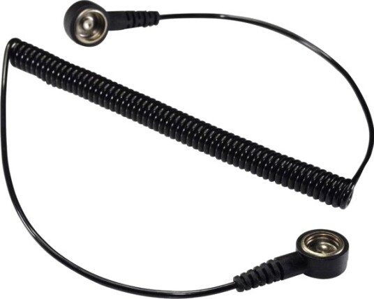 Tru Components Esd Jordingskabel Spkl-10-183-Kk 3,66m Trykknapp 10mm