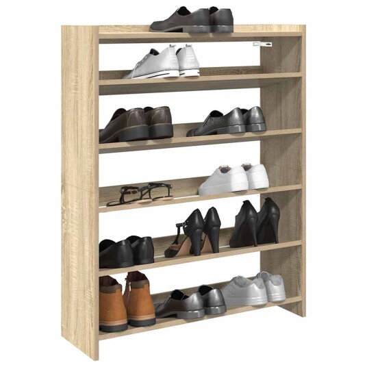 Skohylle sonoma eik 80x25x100 cm konstruert tre 8721158649294 Skohylle sonoma eik 80x25x100 cm konstruert tre 8721158649294