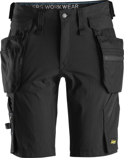 Snickers Håndverksshorts 6108 Litework Unisex, Str. 64, Sort