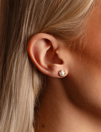 SNÖ of Sweden Kitty Pearl Ear G/White Onesize Gold ONE SIZE SNÖ of Sweden Kitty Pearl Ear G/White Onesize Gold ONE SIZE