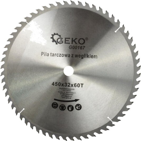 Geko Sagblad/Tilskjæringsklinge Widia 450*32*60Z /B...