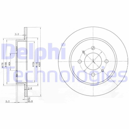 Bremseskive DELPHI BG3102