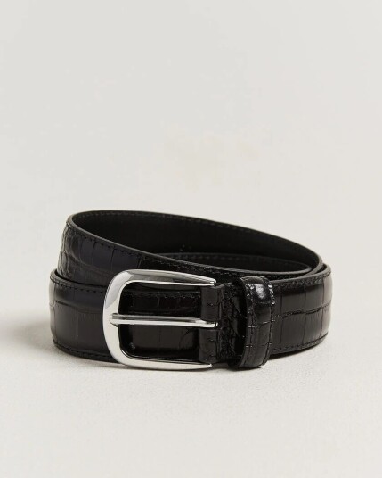 Anderson's Embossed Western Leather Belt Black