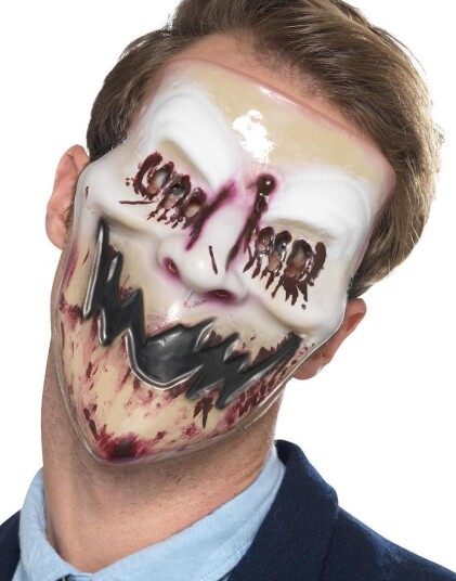 Beinfarget Maske med Kulehull Beinfarget Maske med Kulehull