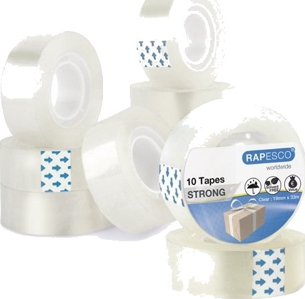 Rapesco 1807 Gjennomsiktig Biaxially Oriented Polypropylene Bopp 10 Stykker 33 M 1,9 Cm Rapesco 1807 Gjennomsiktig Biaxially Oriented Polypropylene Bopp 10 Stykker 33 M 1,9 Cm