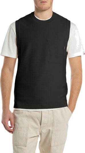 Replay Regular Natural Component Sweater Black L