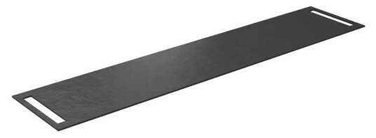 Korsbakken Benkeplate HPL med 2 Side Håndkleholder Svart / Sider 220cm Korsbakken Benkeplate HPL med 2 Side Håndkleholder Svart / Sider 220cm