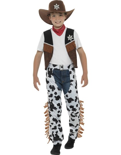 Texas Cowboy Barnekostyme 5 Deler Strl 10 12 ÅR