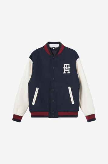 Tommy Hilfiger Bomberjakke Monogram Varsity Bomber Blå