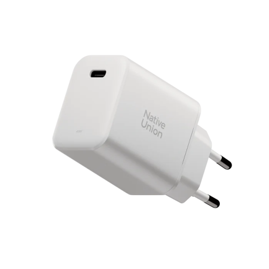 Native Union 45W USB C GaN Vegglader Hvit Native Union 45W USB C GaN Vegglader Hvit