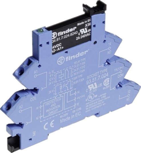 Finder Halvlederrele 38.91.7.024.9024 10 2 A Koblingsspenning Maks. 24 V/Dc 1 Stk