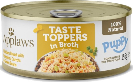 Applaws våtfôr Puppy Taste Toppers i buljong Kyllingbryst med grønnsaker 6 x 156 g