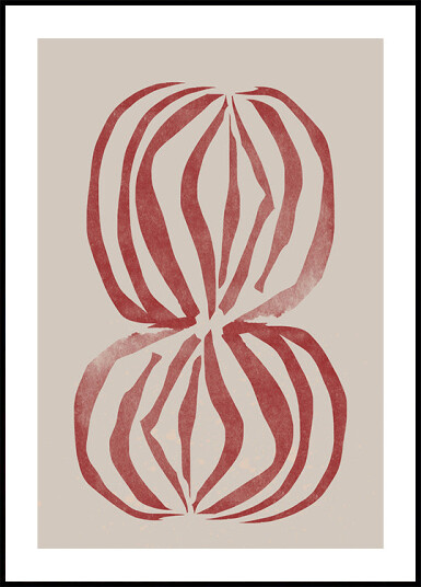 Crimson Echoforms Plakat Plakat / 40x50cm