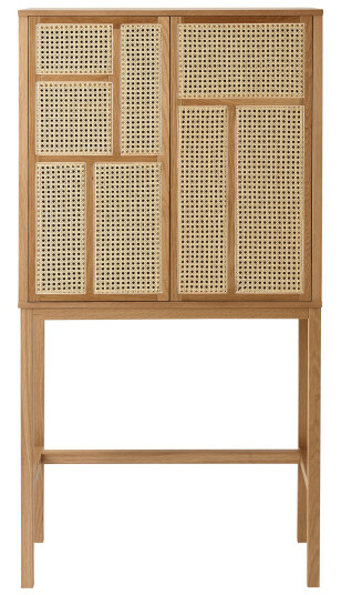 Design House - Air Cabinet Oak - Skap Og Vitrineskap - Mathieu Gustafsson - Tre Farget - Mdf/naturlig Materiale/tre