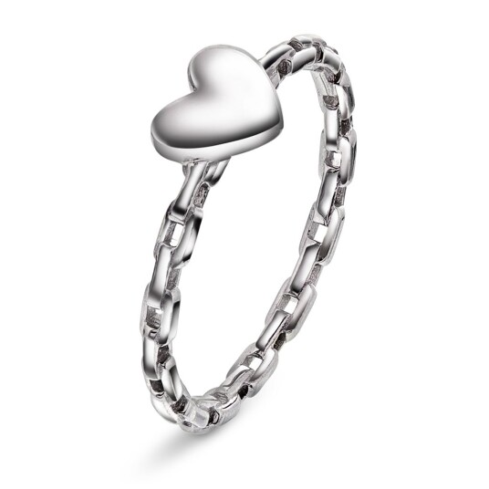 Pan Jewelry Ring i sølv hjerte størrelse Ring i sølv hjerte 48