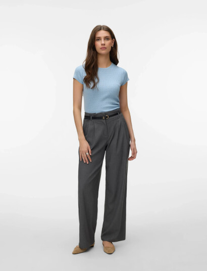 Vero Moda Vmsilje C/S O Neck Pointelle Pull Noos Blue XS Vero Moda Vmsilje C/S O Neck Pointelle Pull Noos Blue XS