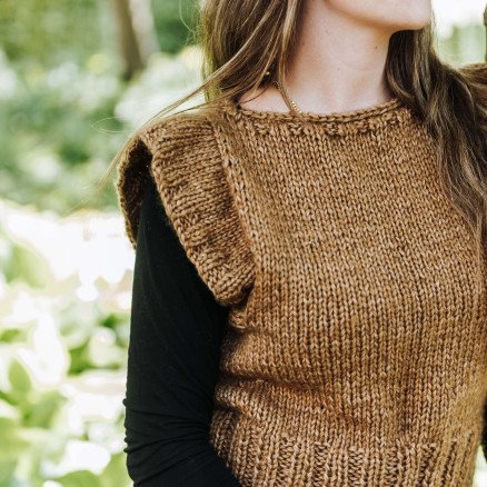 Snowdrop Ullvest av Rito Krea Strikkeoppskrift str S XL