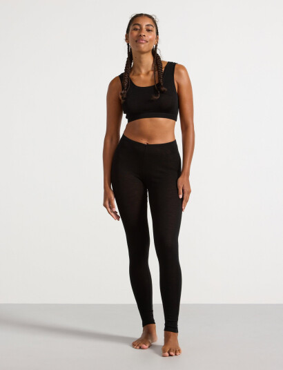 Lindex Leggings Merino Wool - Black - L